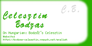 celesztin bodzas business card